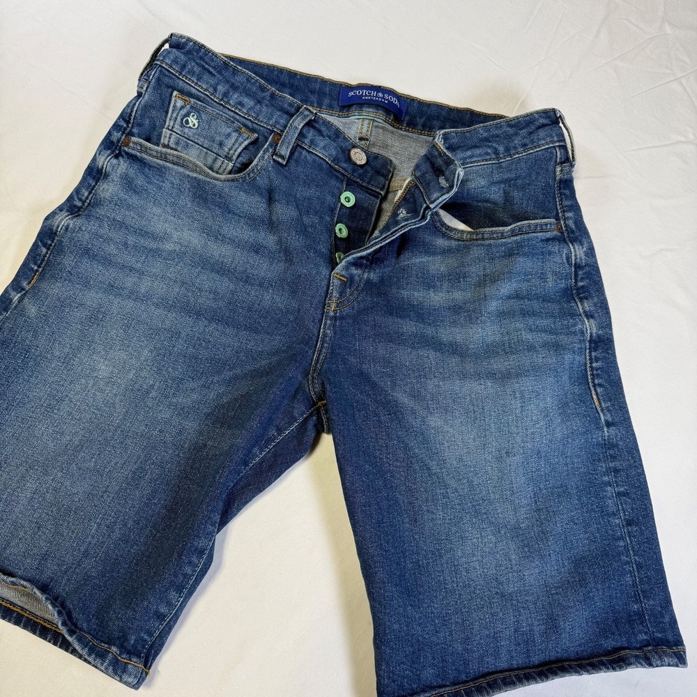Scotch & Soda Ralston Button Fly Denim Shorts Five Pocket Men's Size 31